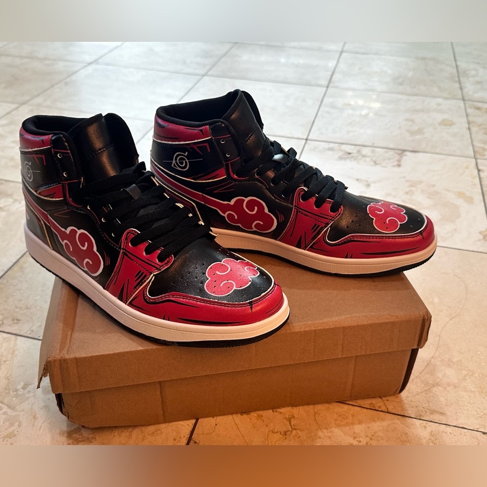 NARUTO - Red and Black High-Top Athletic Shoes. Unisex /Very cool/New